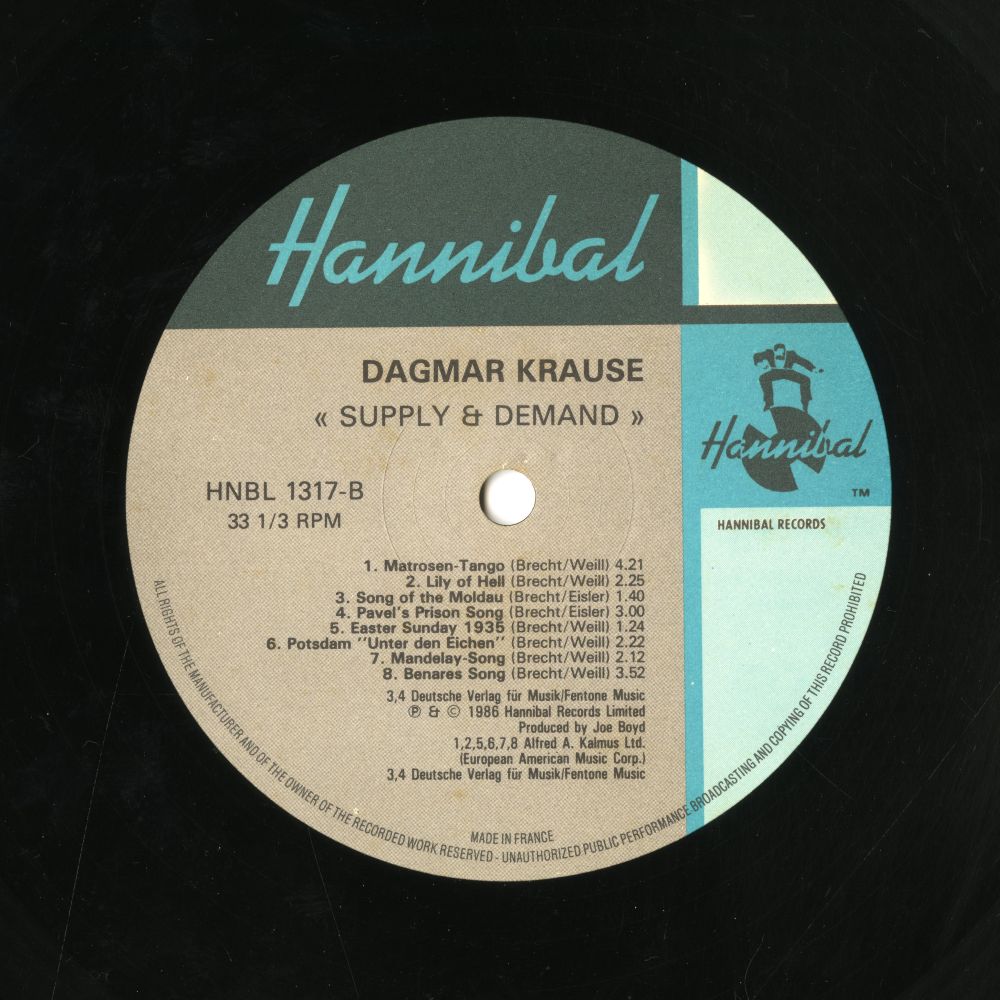 Dagmar Krause『Supply & Demand: Songs by Brecht/ Weill & Eisler』03